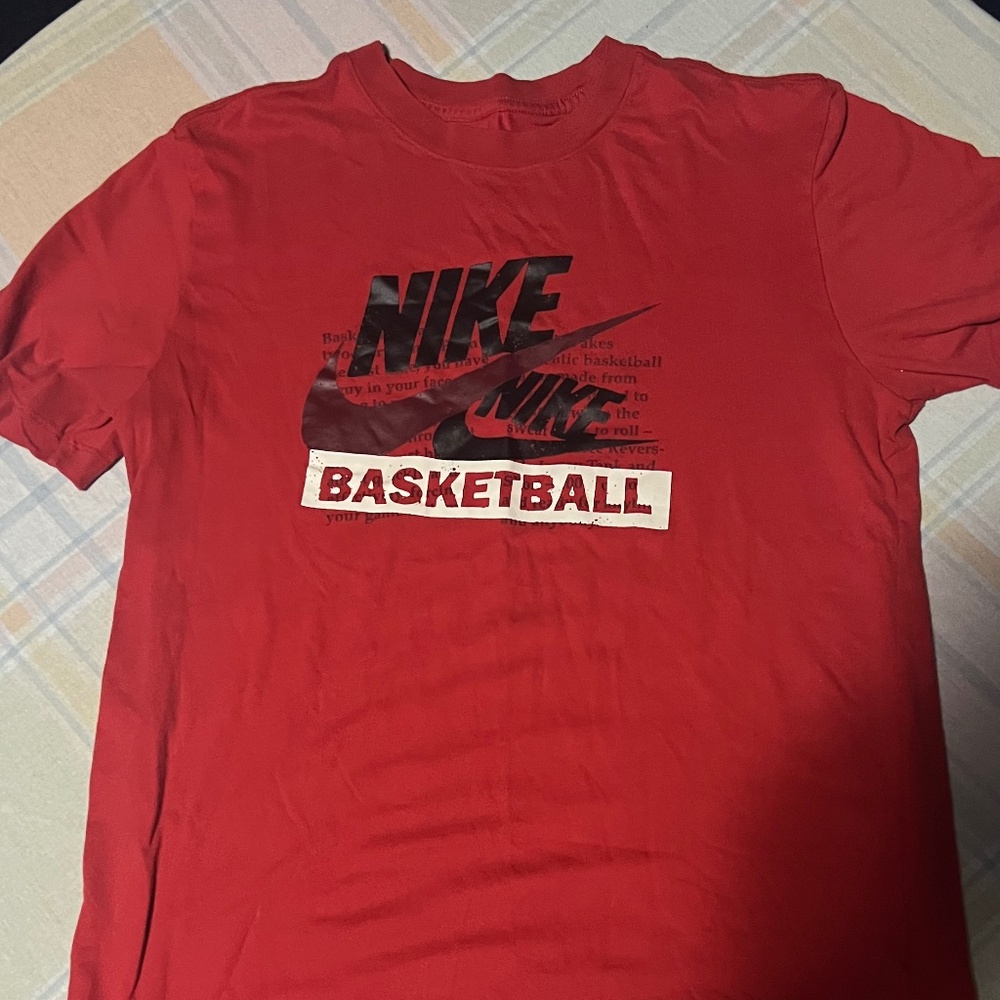 Red Nike basketball shirt